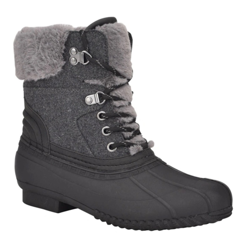 New In Box Tommy Hilfiger Black and Gray Ankle Boots